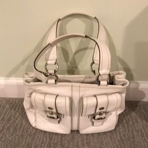 Coach white leather bag!